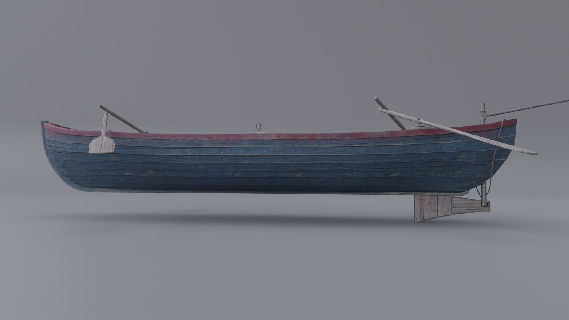 Wood Boat 3D model_3