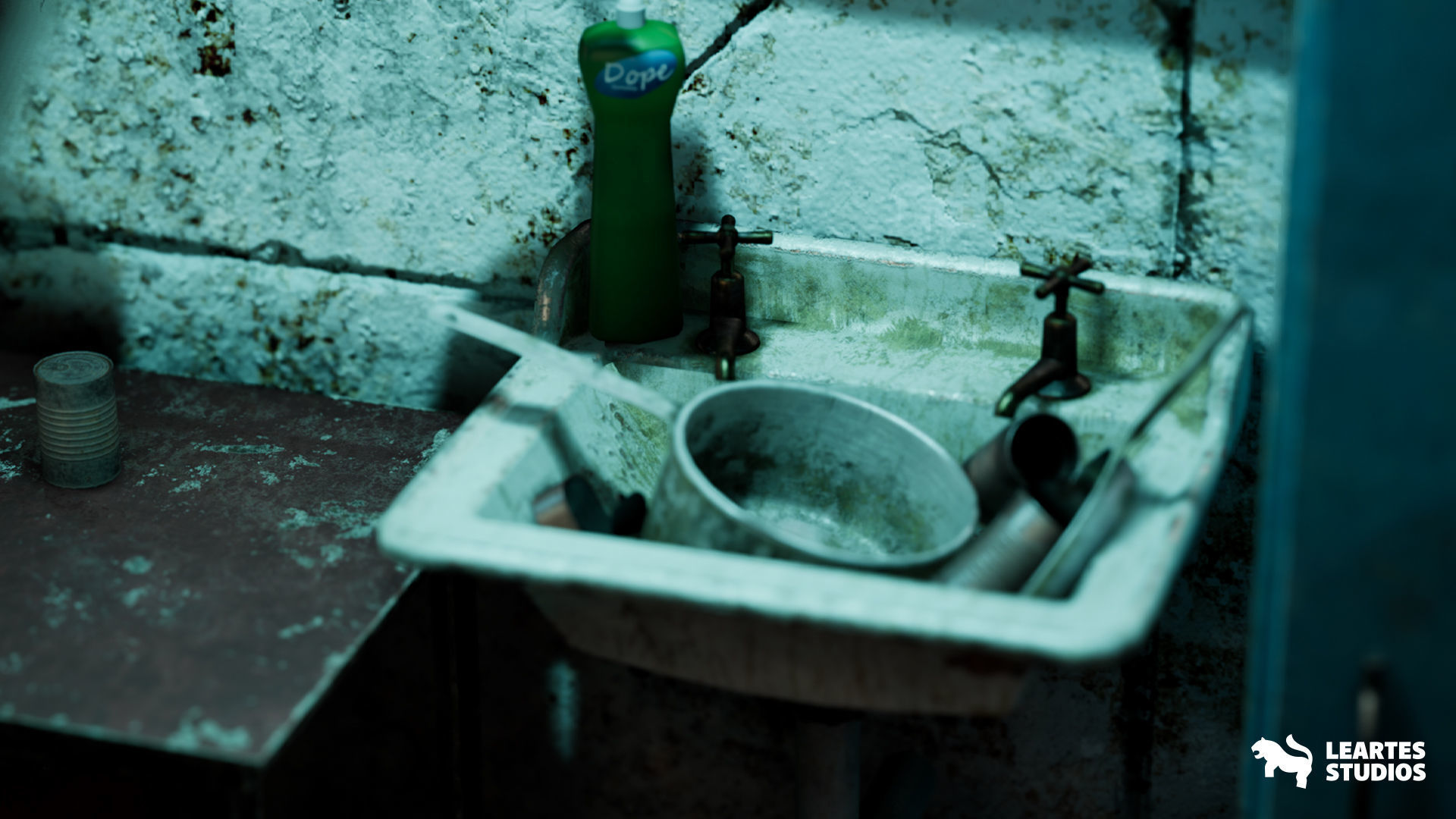 Garage Warehouse  Low-poly 3D model_8