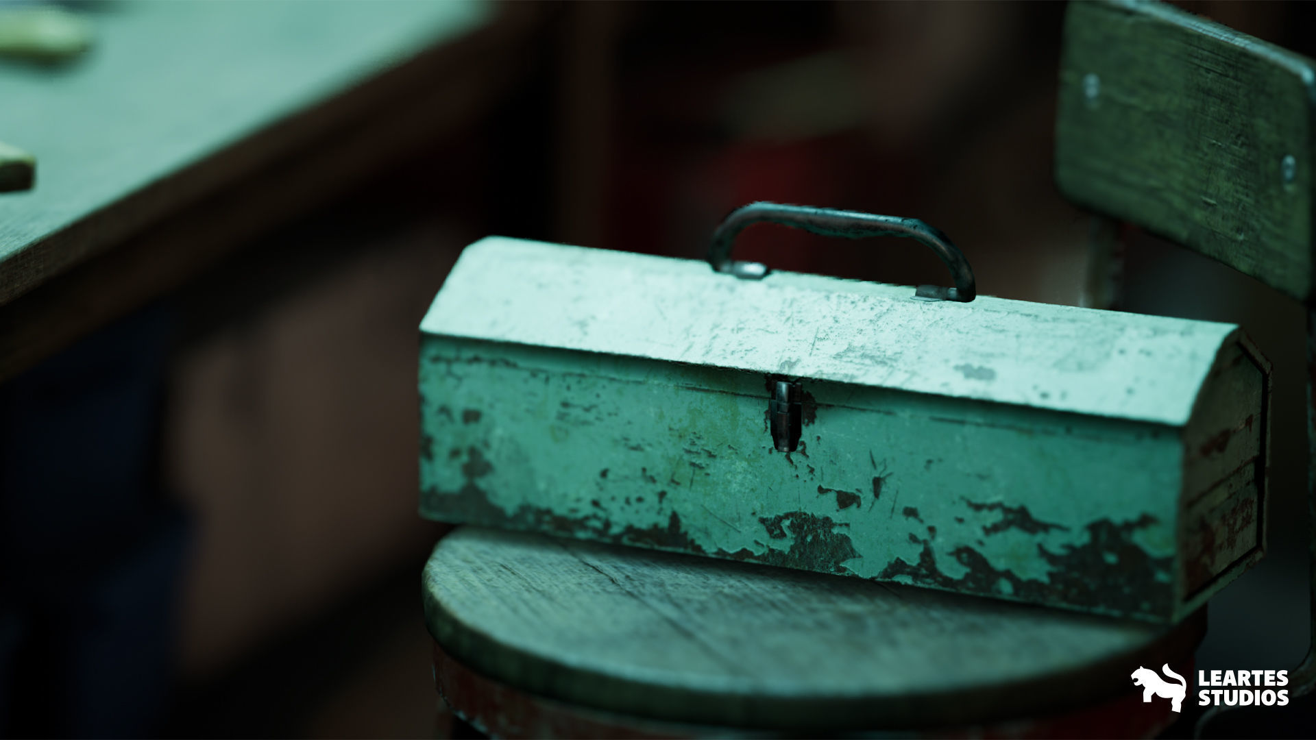 Garage Warehouse  Low-poly 3D model_7