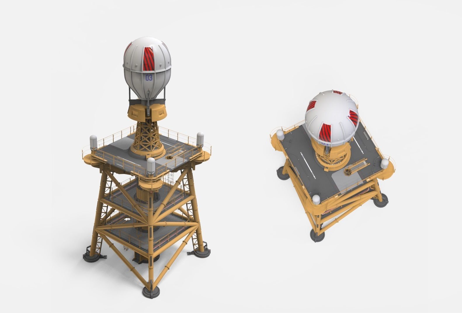 Sci fi Antenna 1 3D model_36