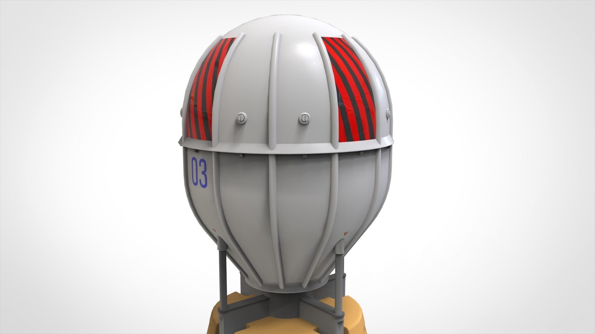 Sci fi Antenna 1 3D model_42