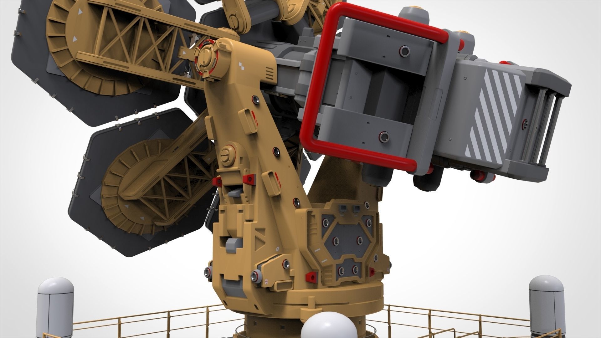 Sci fi Antenna 1 3D model_16