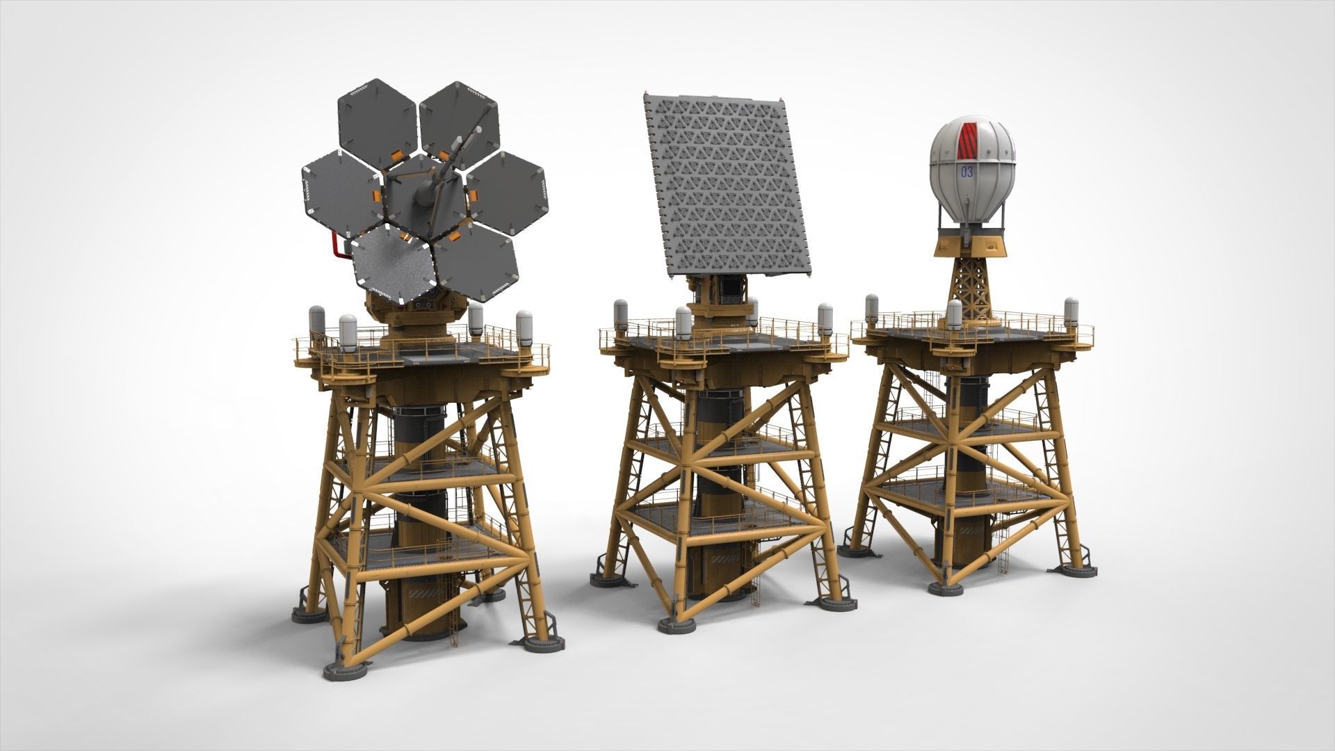 Sci fi Antenna 1 3D model_2