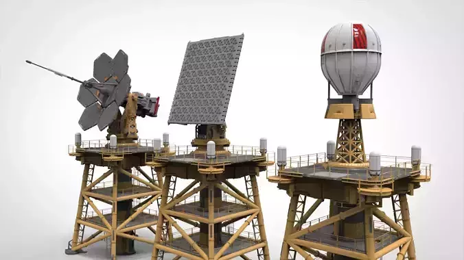 Sci fi Antenna 1 3D model