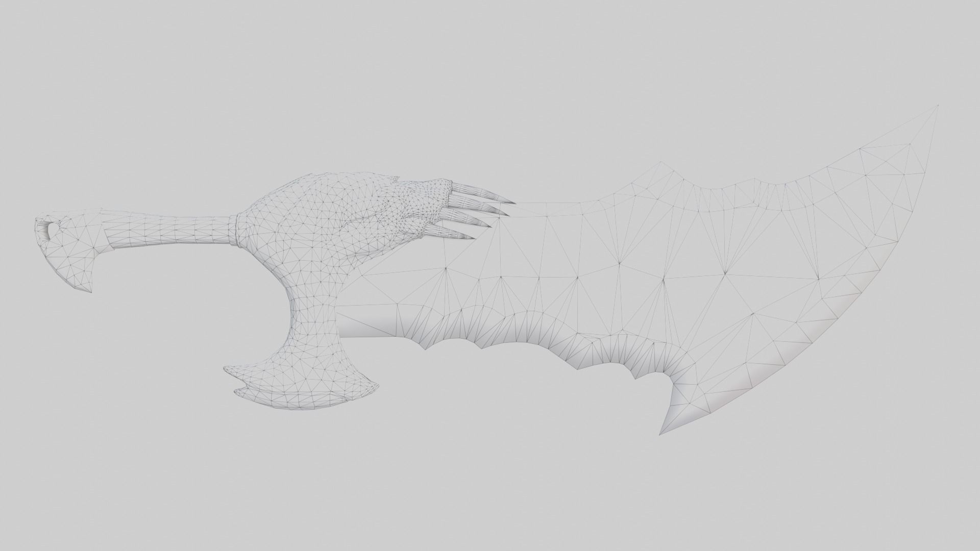 Chaos blades God of war RAGNAROK Low-poly 3D model_30