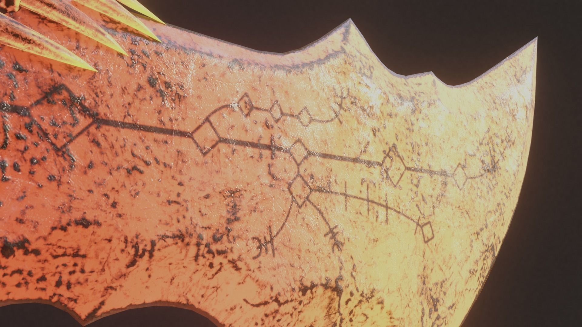 Chaos blades God of war RAGNAROK Low-poly 3D model_10