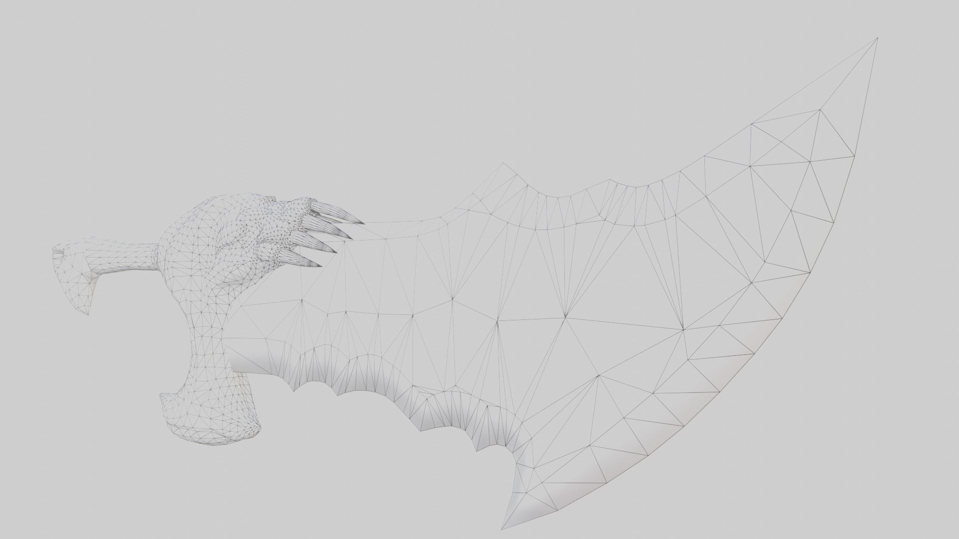 Chaos blades God of war RAGNAROK Low-poly 3D model_29