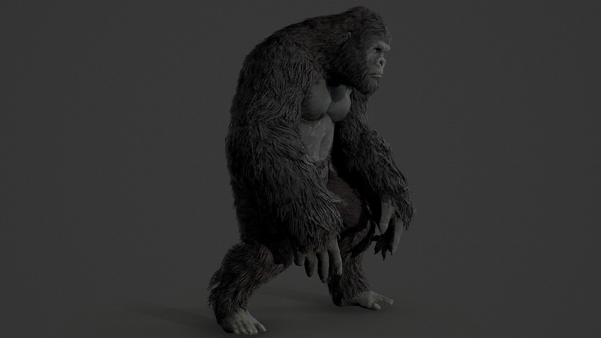 gorilla ape orangutan 3D model_4