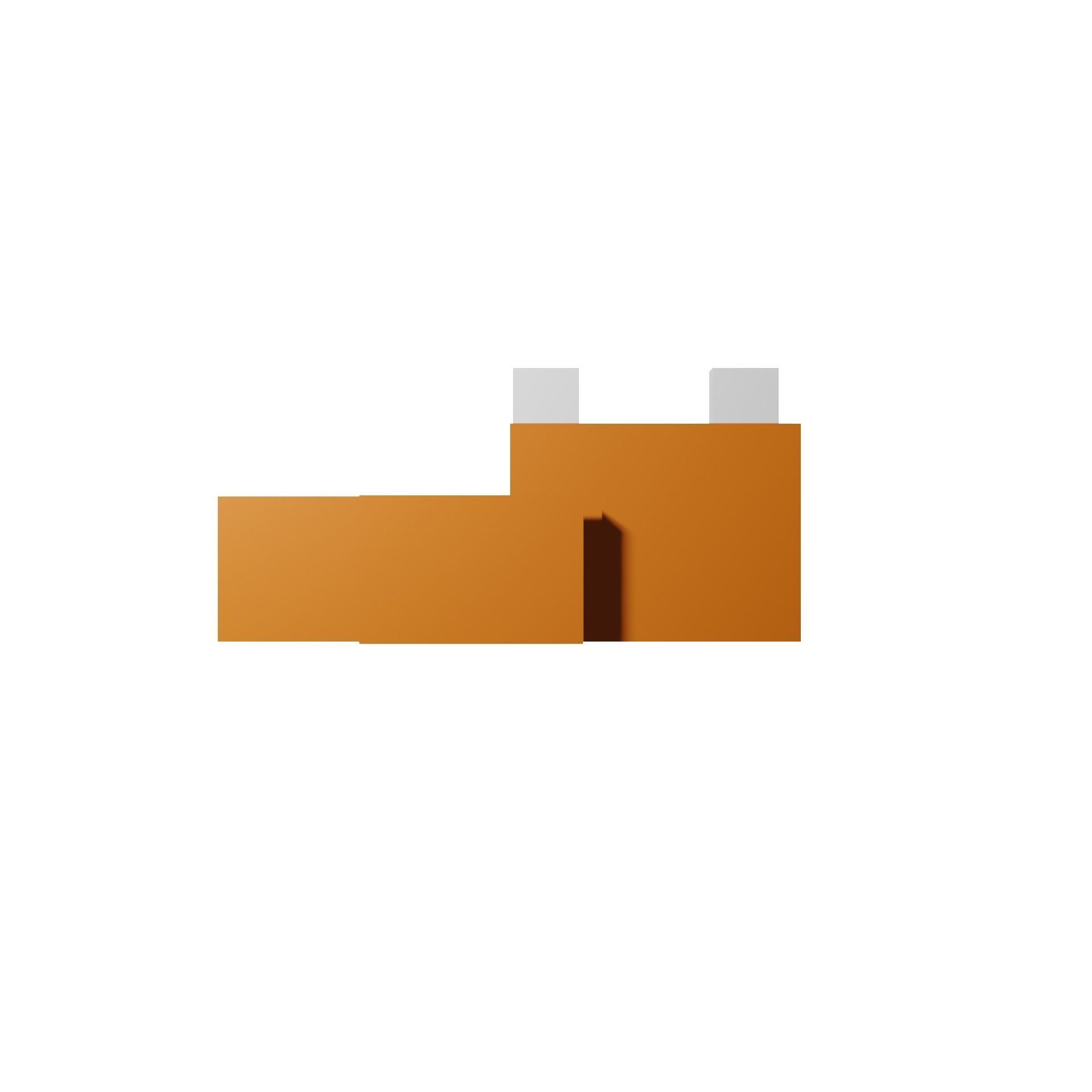 Minecraft Sleeping Fox Low-poly 3D model_20