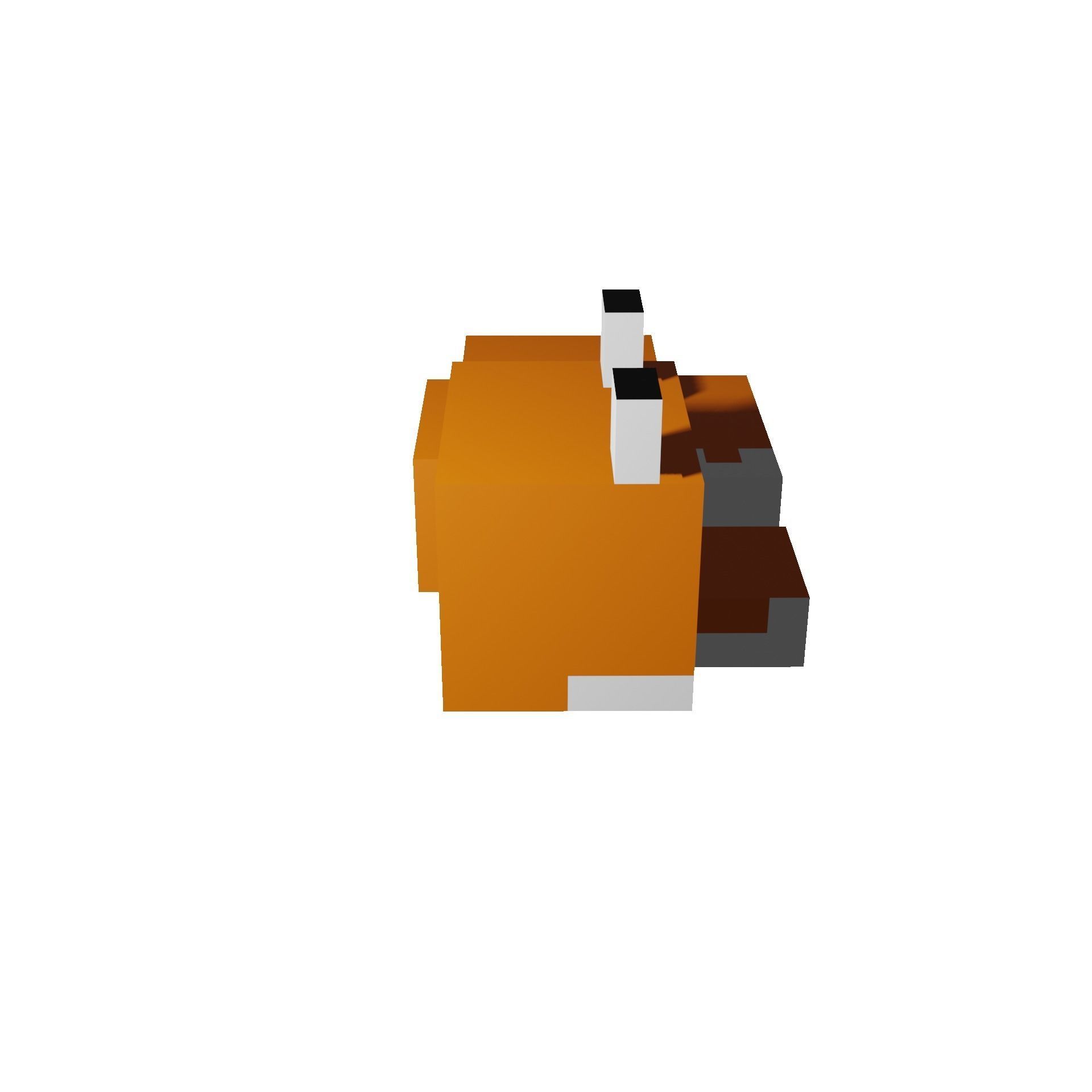 Minecraft Sleeping Fox Low-poly 3D model_12