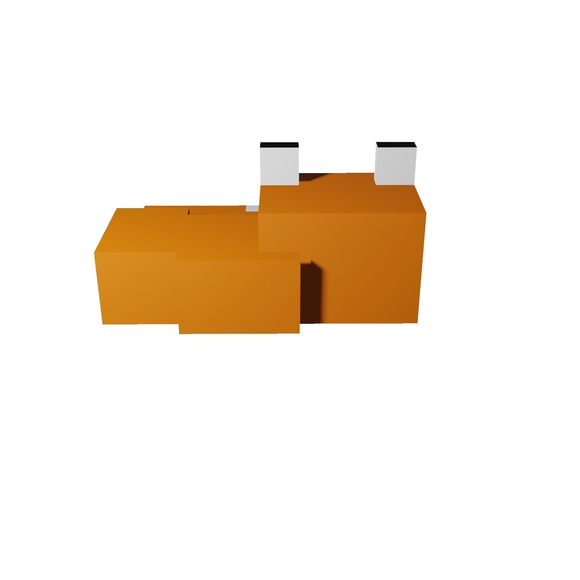 Minecraft Sleeping Fox Low-poly 3D model_14