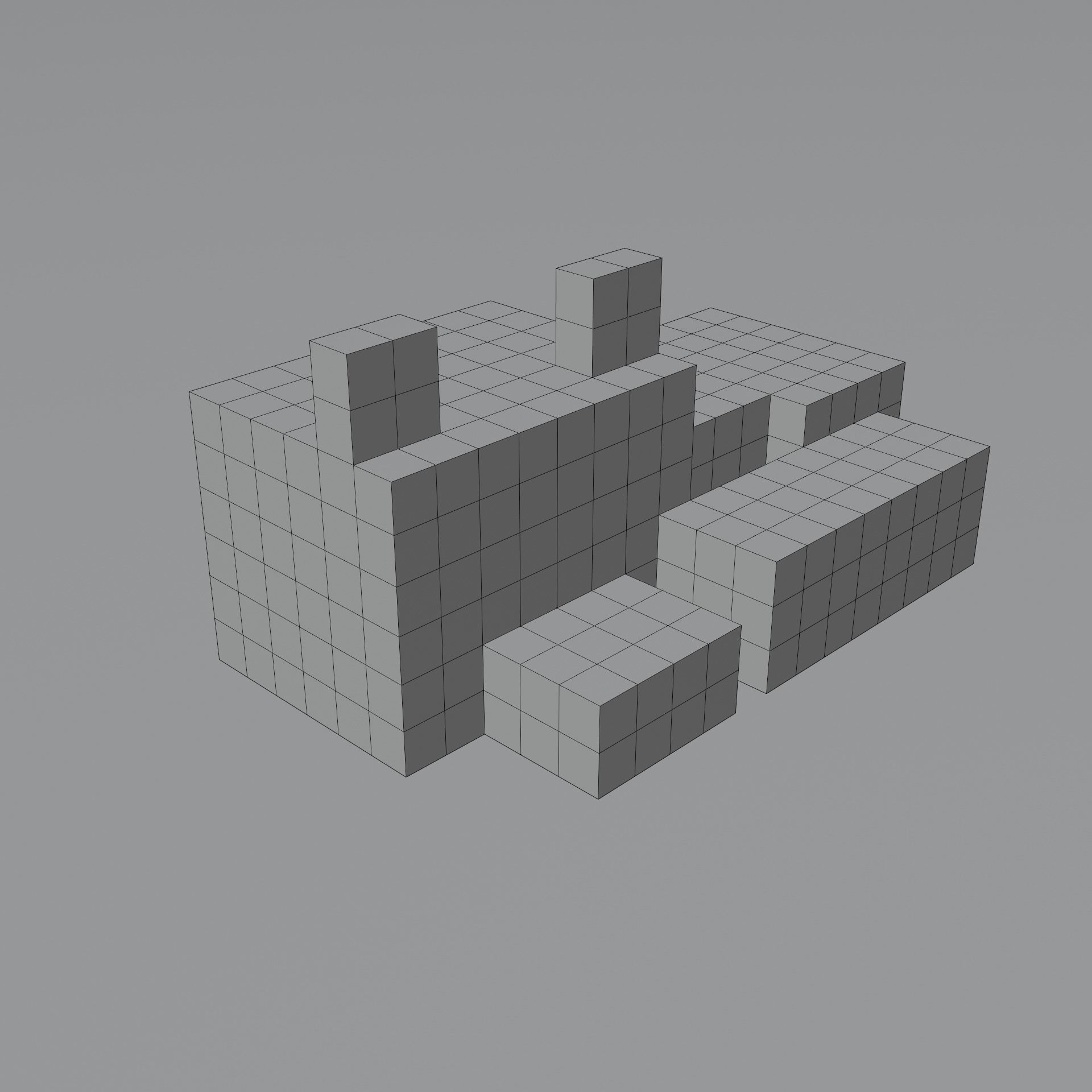 Minecraft Sleeping Fox Low-poly 3D model_35