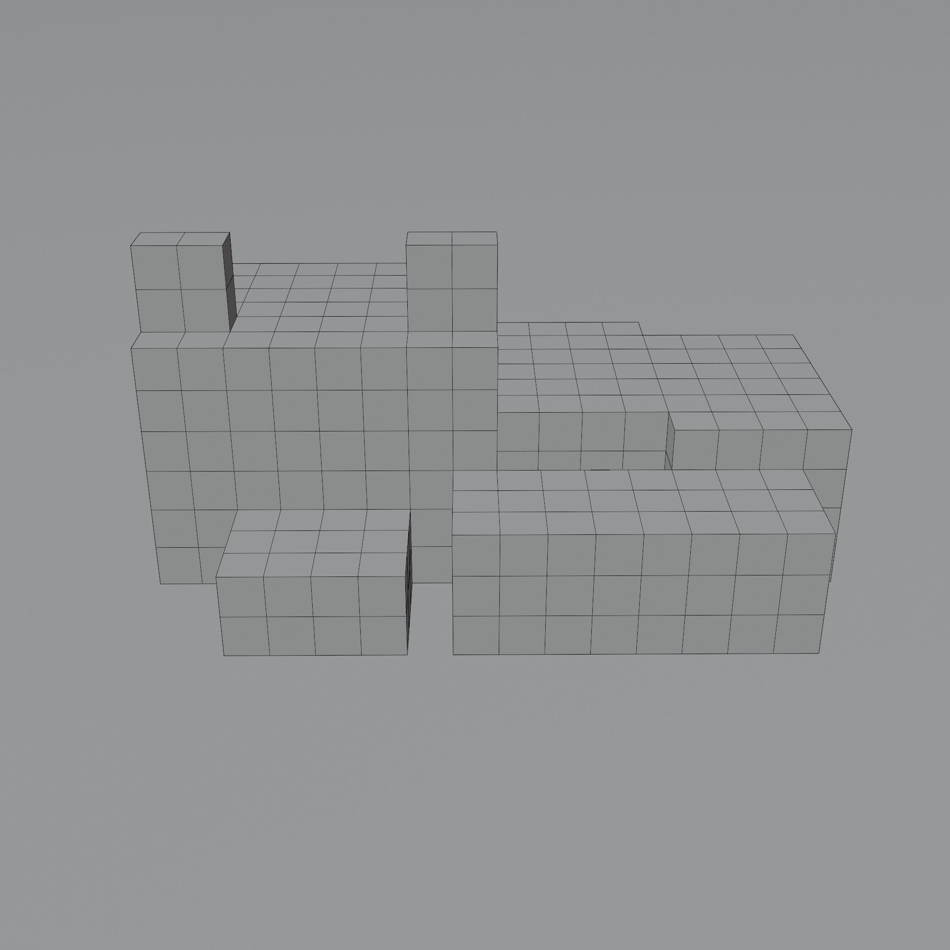 Minecraft Sleeping Fox Low-poly 3D model_34