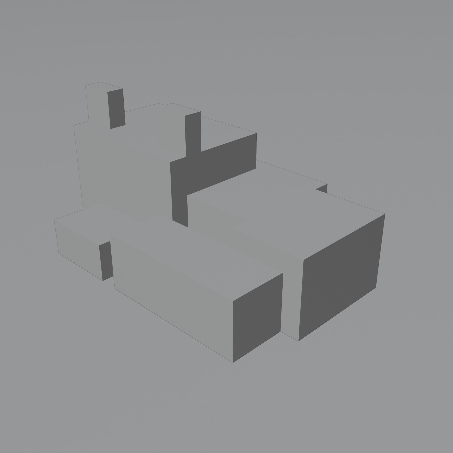 Minecraft Sleeping Fox Low-poly 3D model_33