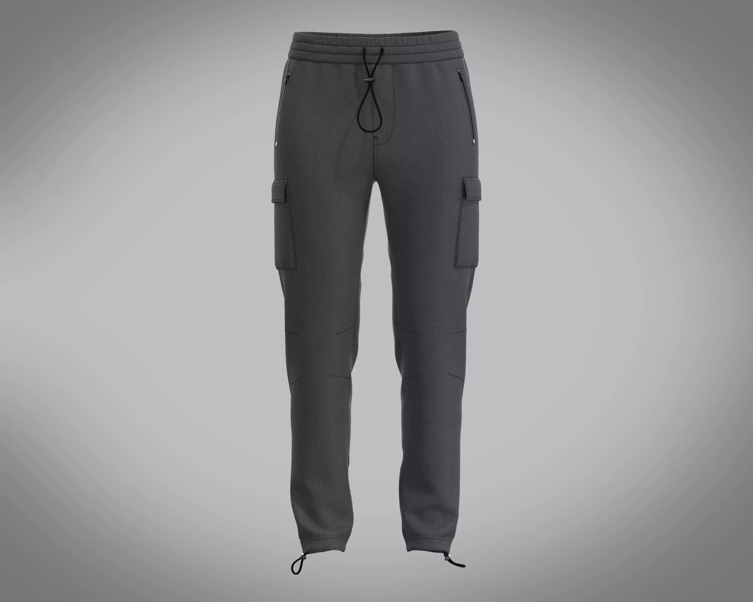 Ladies Black Jogger 3D model