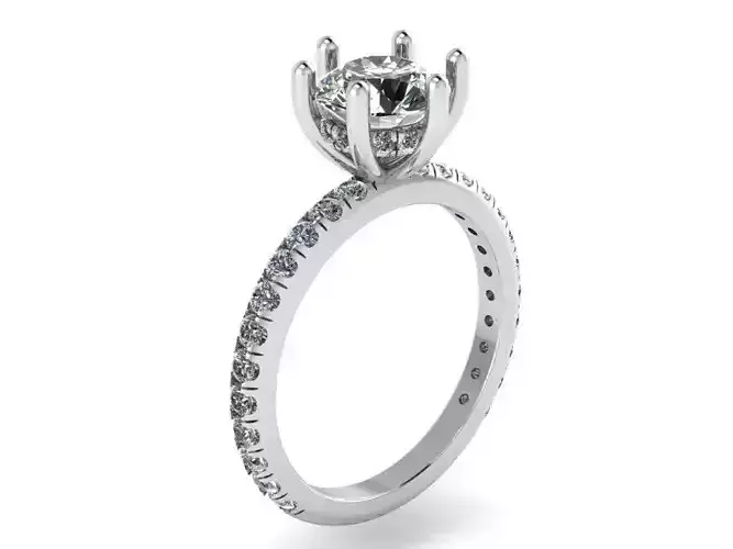 Nerrow diamond ring 2241 3D print model