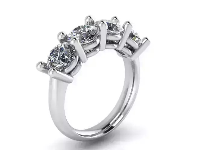 4-stone diamond ring 2242 3D print model