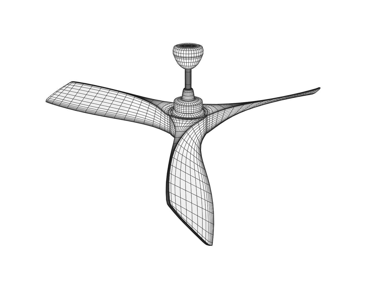3D Wooden Ceiling Fan 3D model | CGTrader