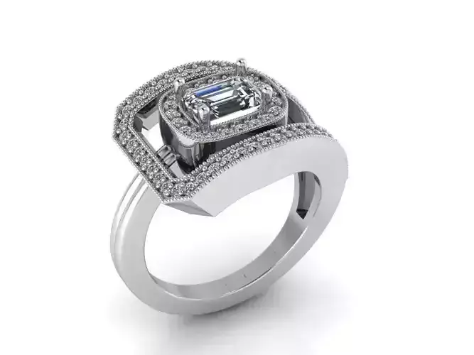 Diamond textured ring 2245 3D print model
