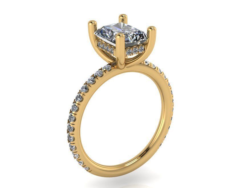 Stylish diamond ring 2246 3D print model 3D print model_1