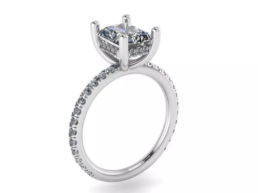 Stylish diamond ring 2246 3D print model 3D print model_0