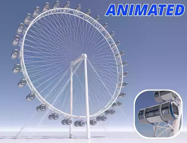 Singapore Flyer observation wheel 3D model