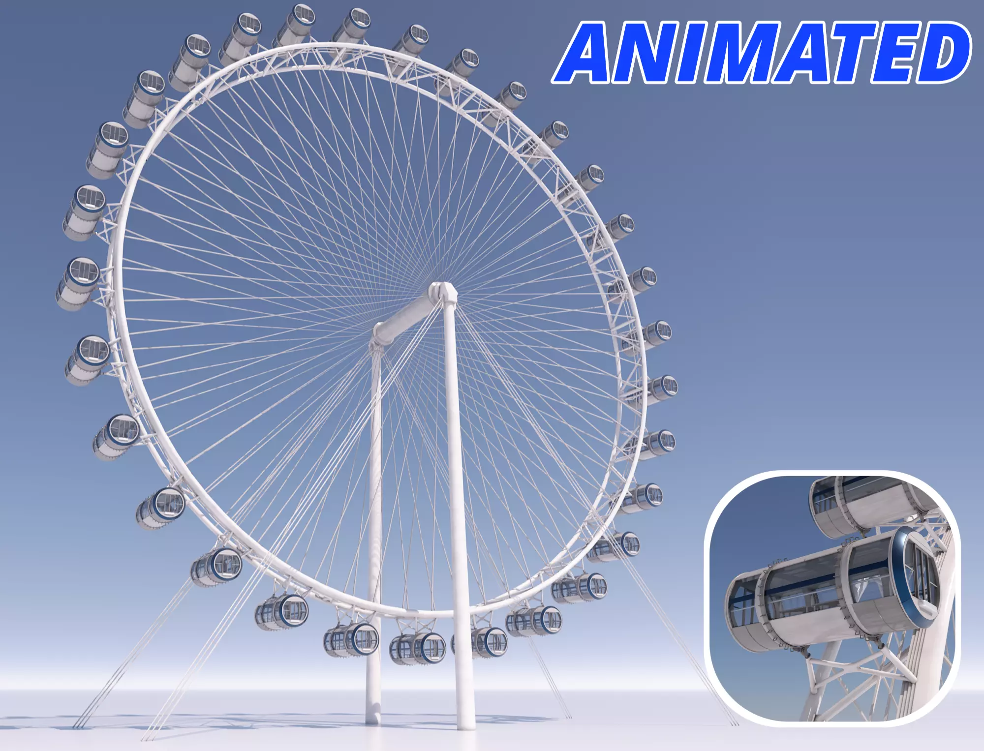 Singapore Flyer observation wheel 3D model