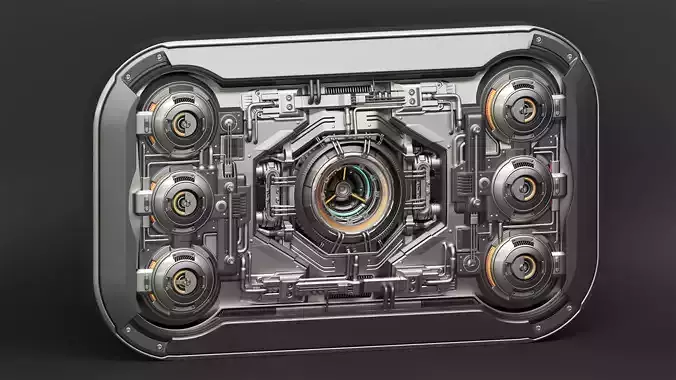 Sci-Fi Kitbash - Futuristic Panel 2 - Mega Element 3D model