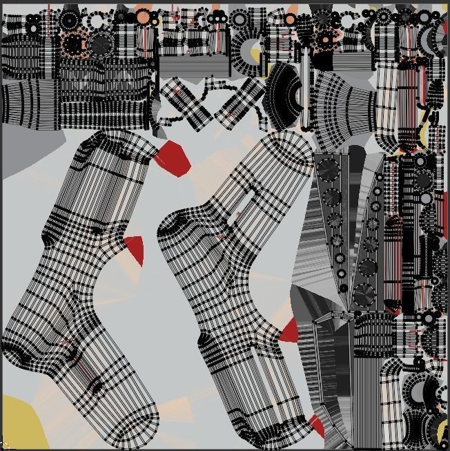 Fire Pistol Low-poly 3D model_10