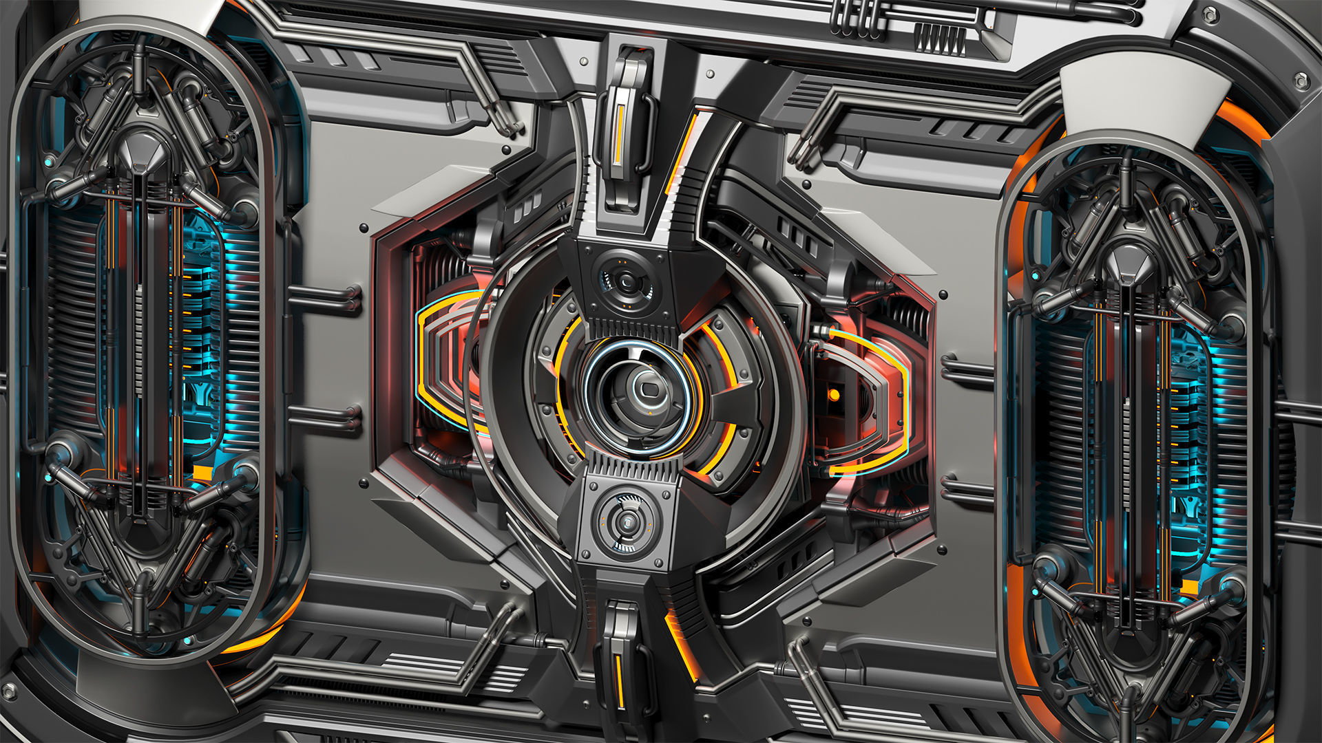 Sci-Fi Kitbash - Futuristic Panel 3 - Mega Element 3D model_1