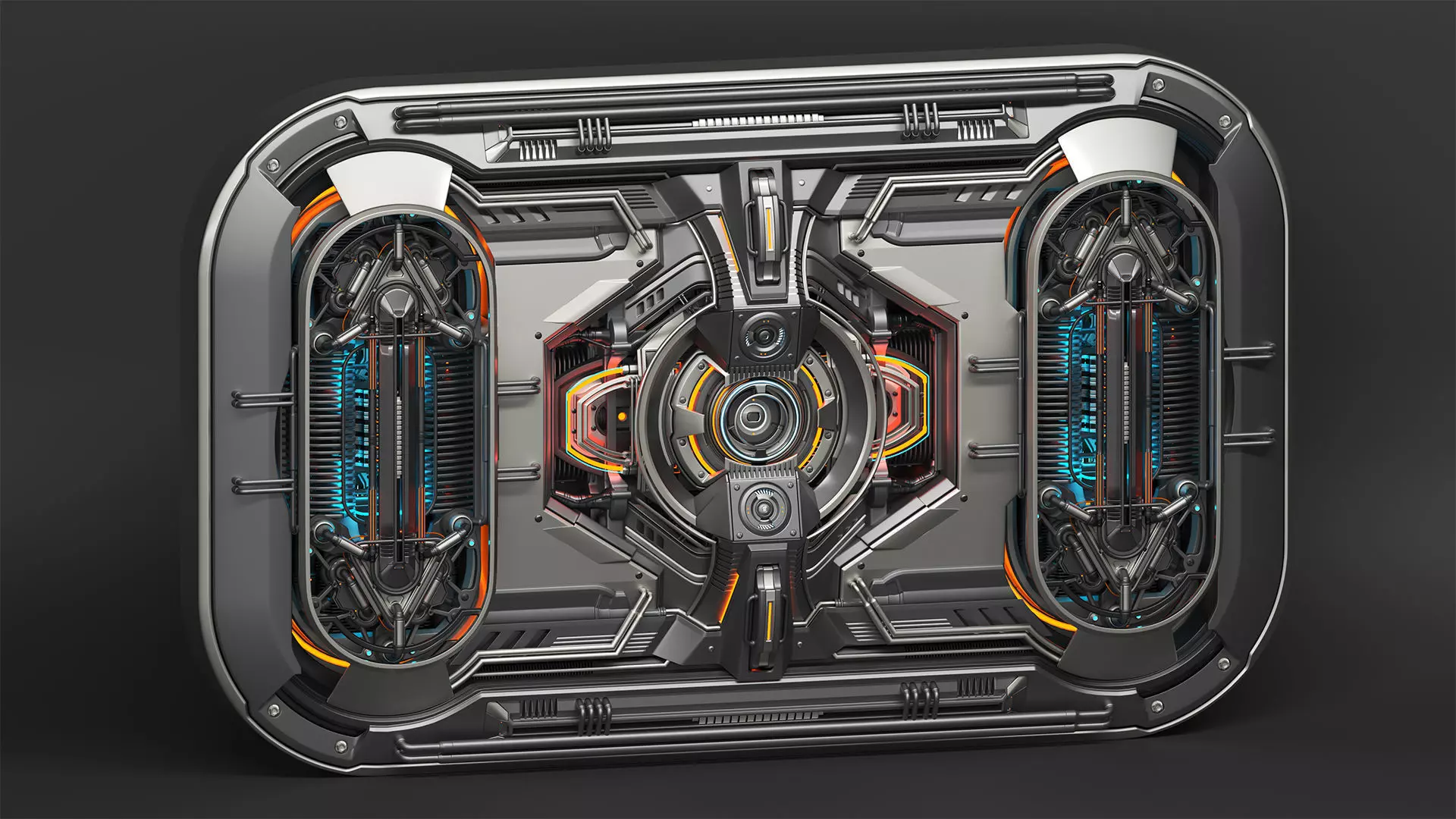 Sci-Fi Kitbash - Futuristic Panel 3 - Mega Element 3D model_0