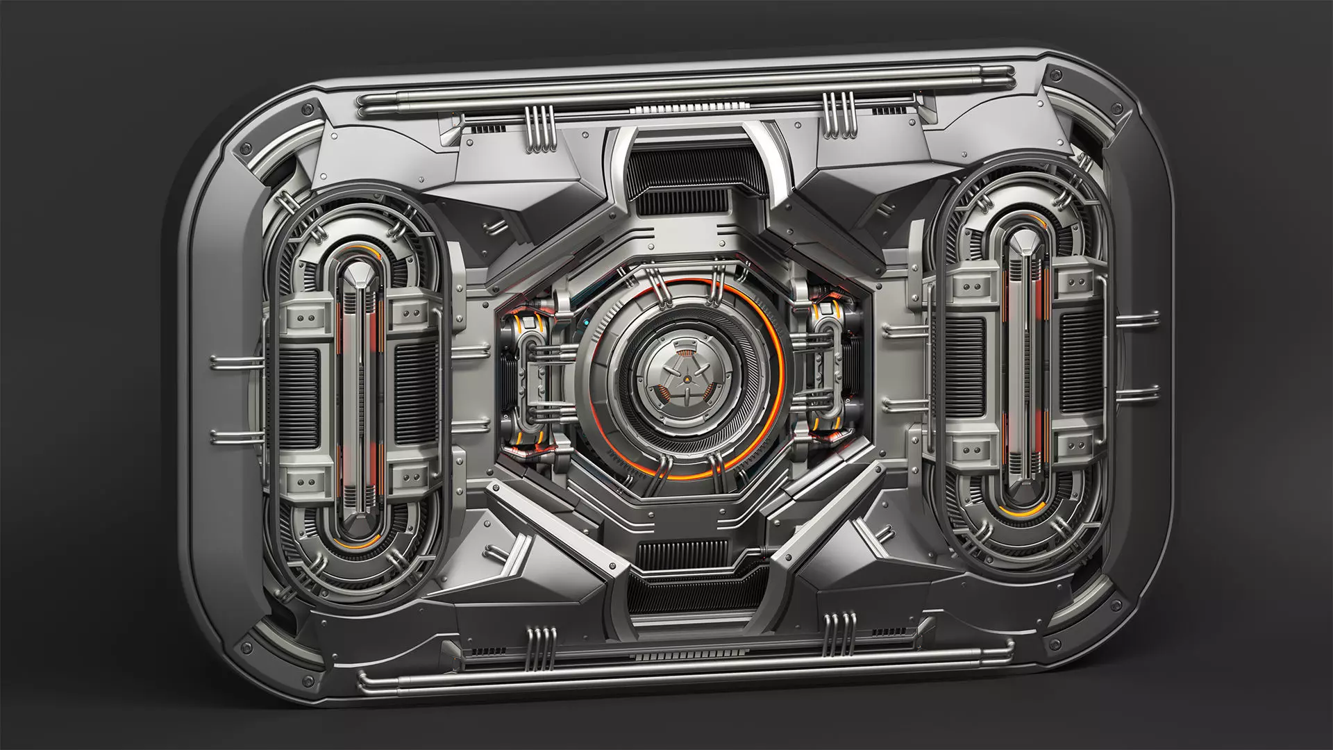Sci-Fi Kitbash - Futuristic Panel 4 - Mega Element 3D model_0