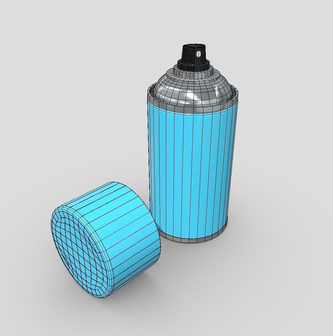 Spray Can 2 Low-poly 3D model_2