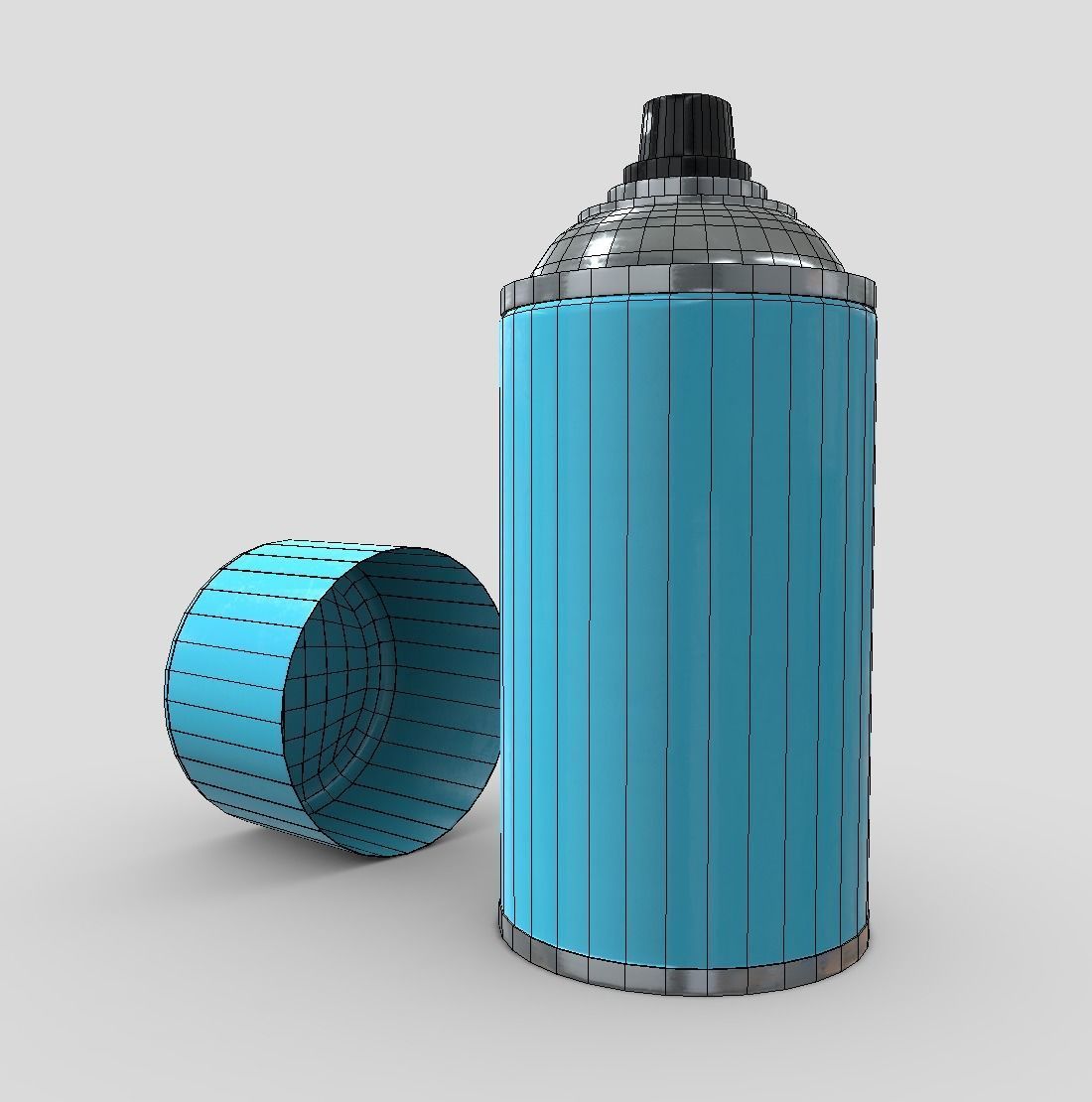 Spray Can 2 Low-poly 3D model_4
