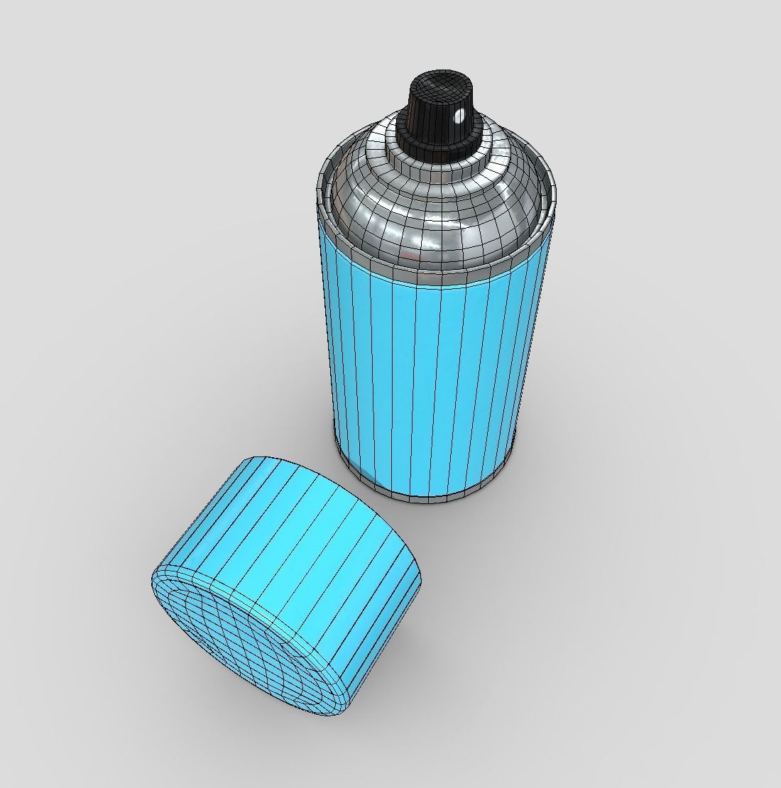 Spray Can 2 Low-poly 3D model_6
