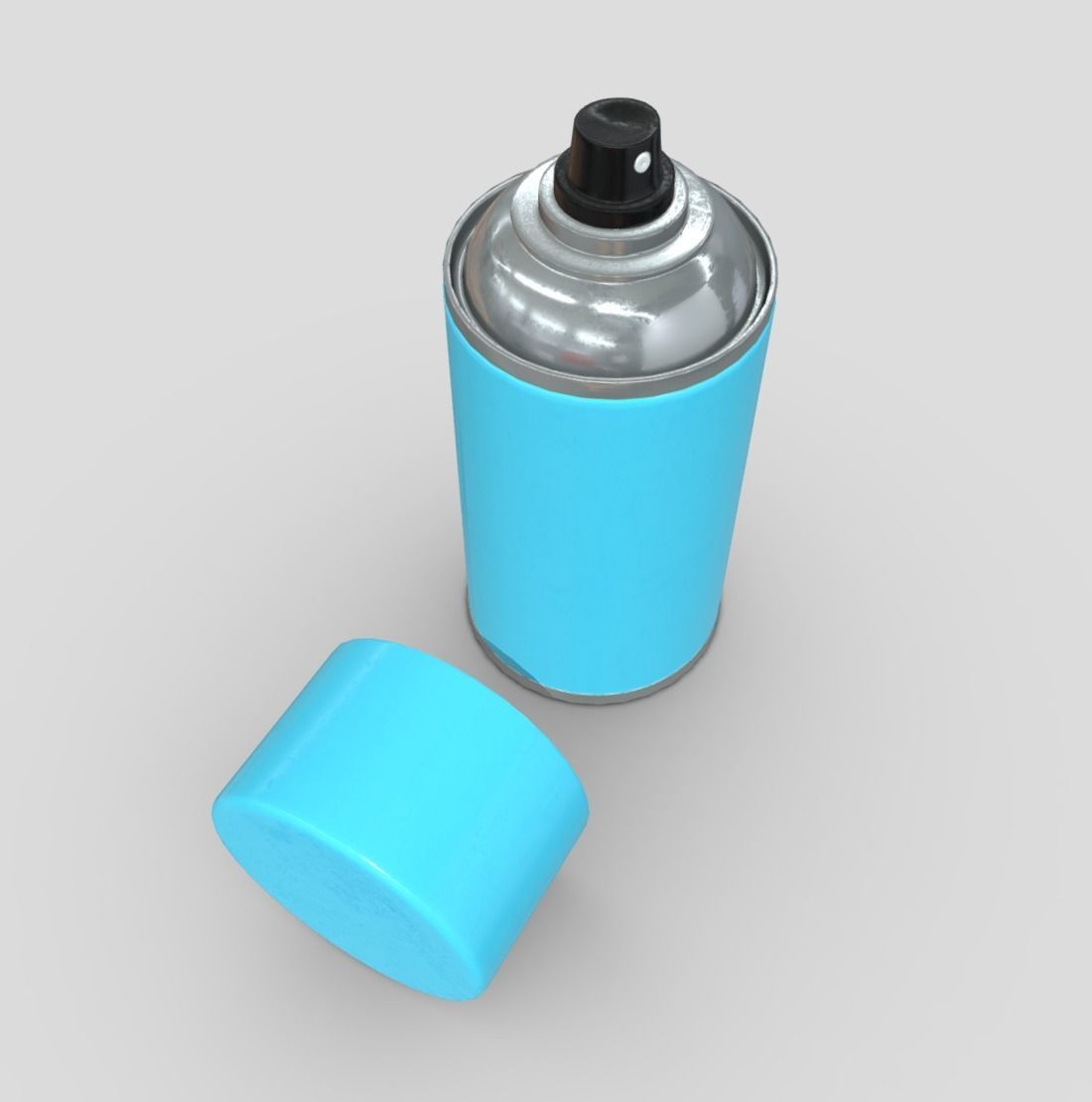 Spray Can 2 Low-poly 3D model_5
