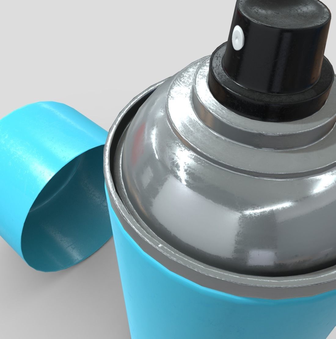 Spray Can 2 Low-poly 3D model_13