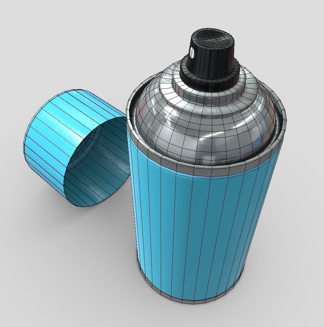 Spray Can 2 Low-poly 3D model_12