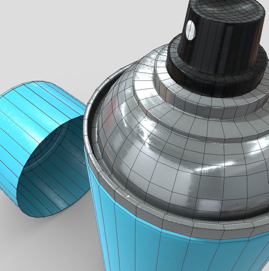 Spray Can 2 Low-poly 3D model_14