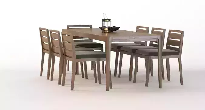 Ciel Side Outdoor Table and Chair Set with Centerpiece  