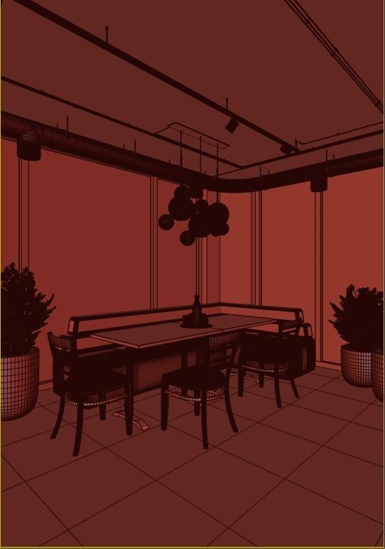 Realistic interior scene 3D model_14