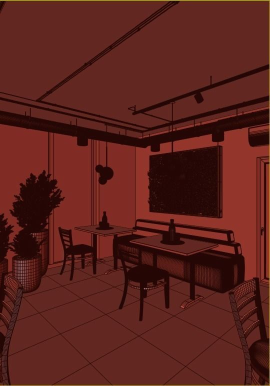 Realistic interior scene 3D model_13