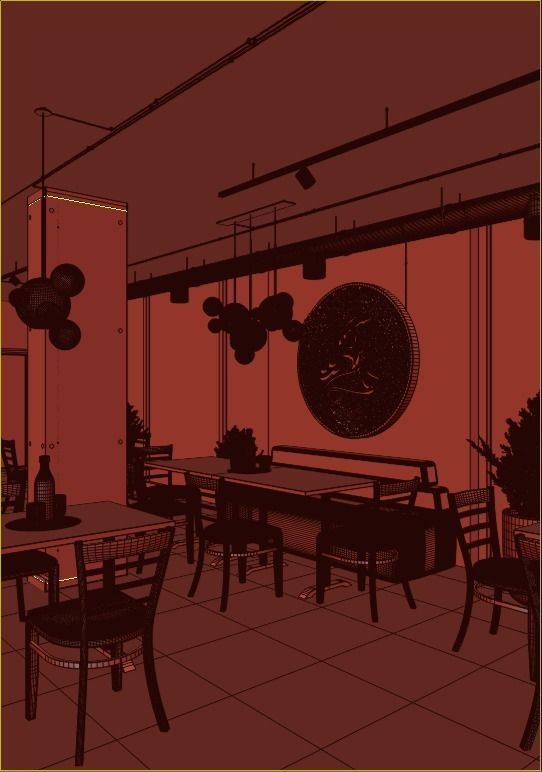 Realistic interior scene 3D model_15