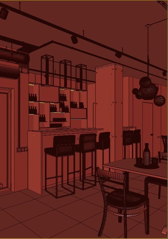 Realistic interior scene 3D model_12