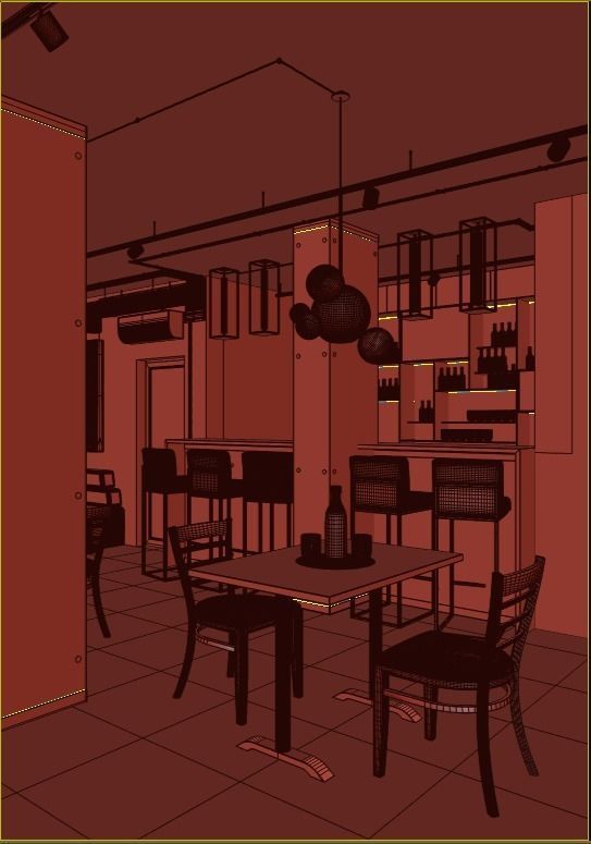 Realistic interior scene 3D model_11