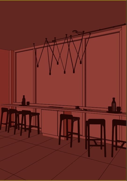 Realistic interior scene 3D model_19