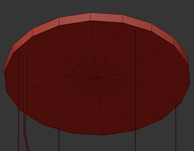 PLATFORM chinese lantern hanging from ceiling 3D model_3