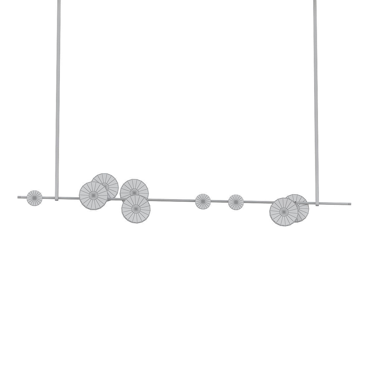 Recommend light fixture with three circles hanging from ceiling 3D model_4