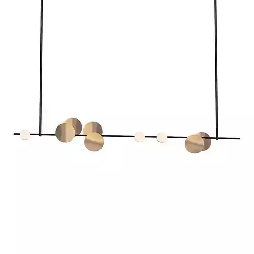 Recommend light fixture with three circles hanging from ceiling 3D model
