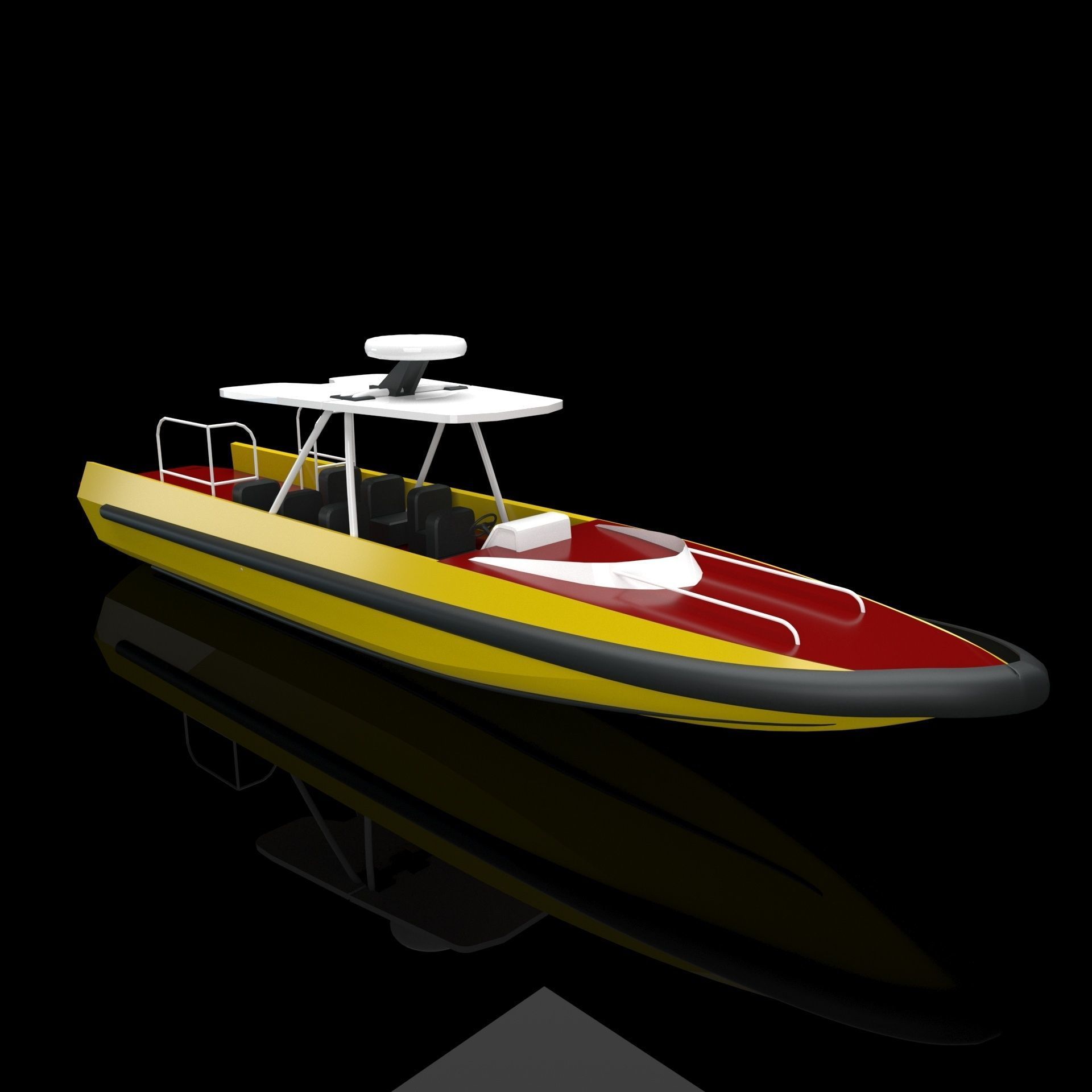 interceptor boat 3D print model_1